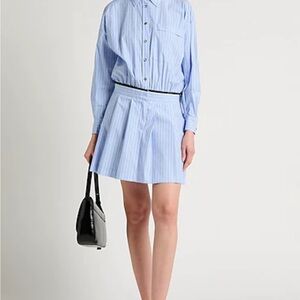 NWT Maje Sky Blue Striped Shirt Dress